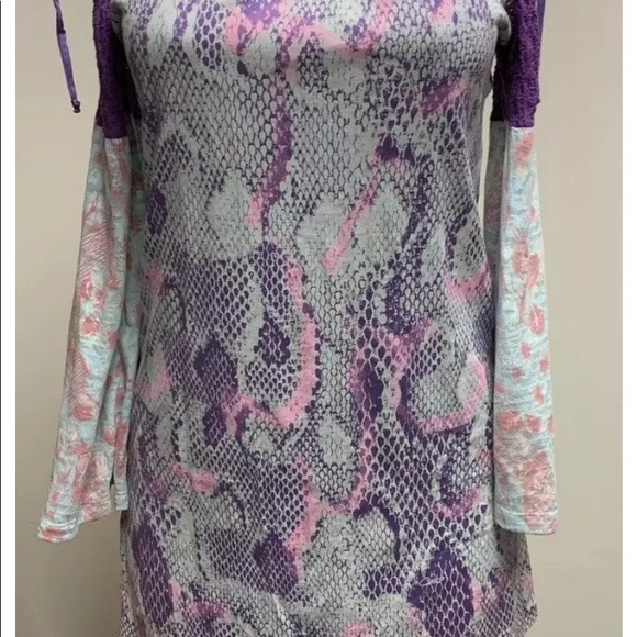 Custo Barcelona Woman’s Off Shoulder Purple Sz 3 - Picture 3 of 9